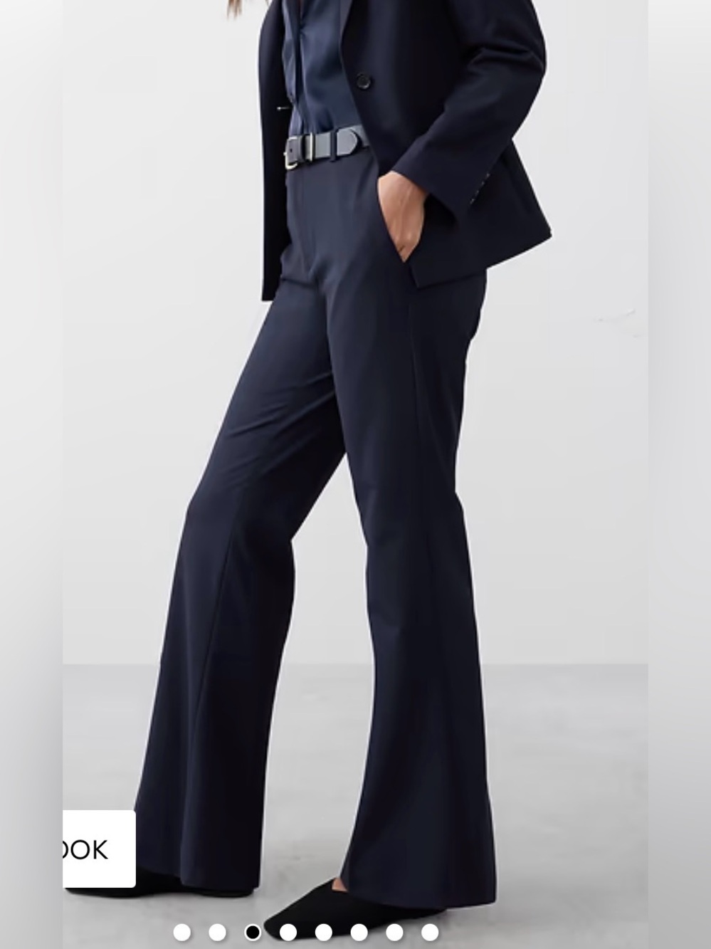 Banana Republic Factory High Rise Navy Boot-Cut Dress Pants